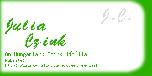 julia czink business card